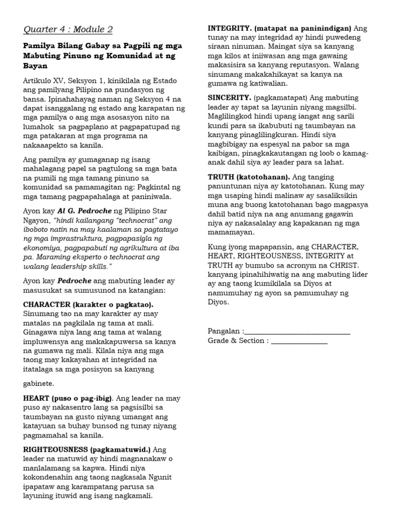 Quarter 4 M2 | PDF