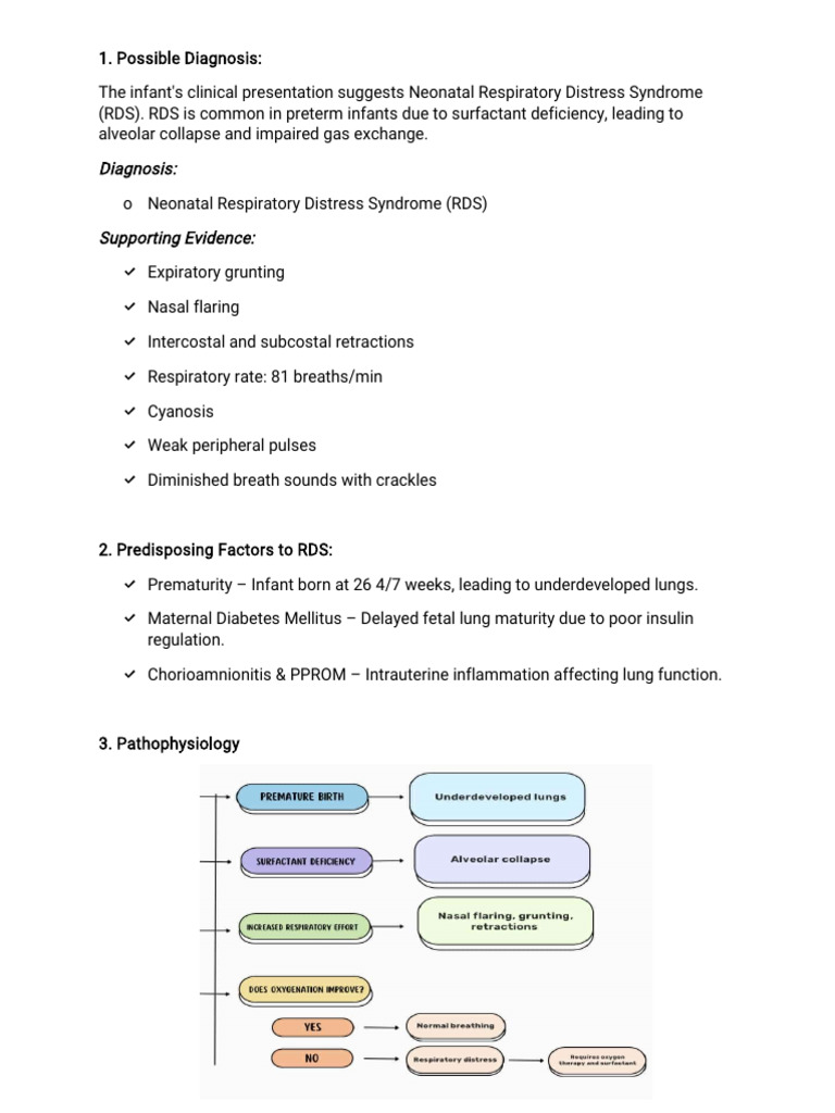 Neonatal Respiratory Distress Syndrome Overview | PDF