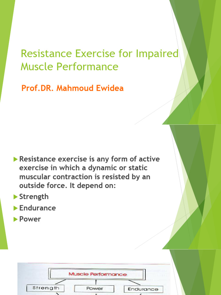 Resistance Exercise for Muscle Performance | PDF | Strength Training ...