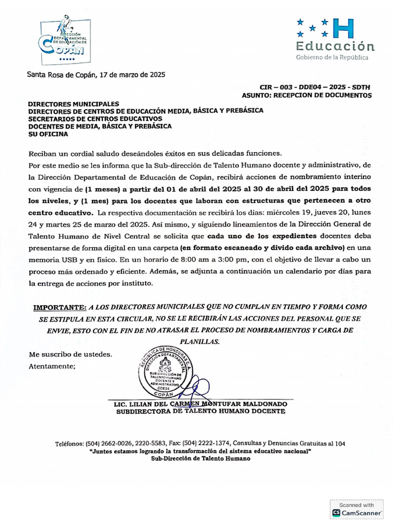 Cir 003 Dde04 2025 SDTH | PDF