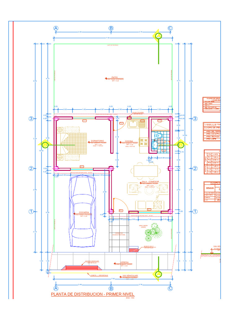 Planta de Distribución Primer Nivel | PDF | Arquitectura sostenible