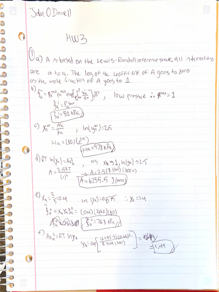Thermo 2 HW 3 | PDF