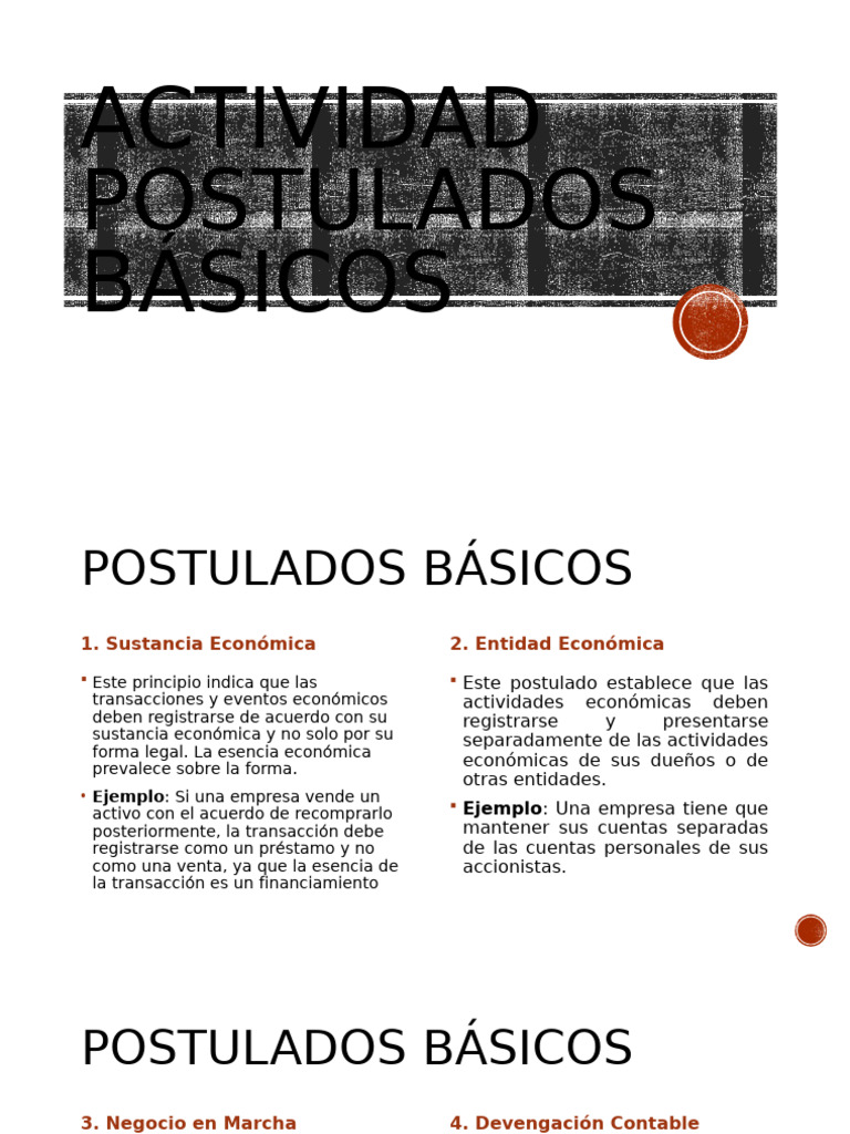 Actividad Postulados Basicos | PDF | Contabilidad | Business