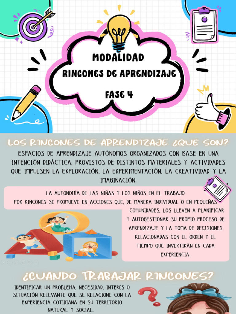 Rincones de Aprendizaje | PDF