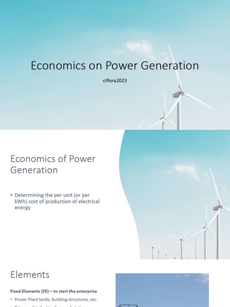 Economics of Power Generation Costs | PDF | Tariff | Power Station