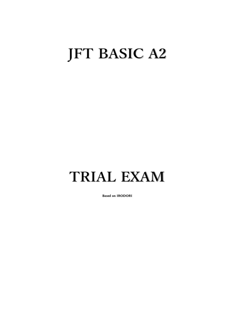 Soal JFT Basic A2 - v7 | PDF