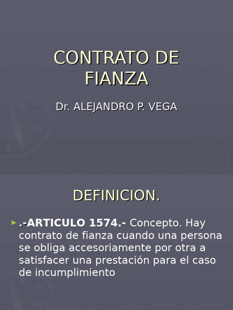 Contrato de Fianza: Definición y Clases | PDF | Pagos | Derecho empresarial