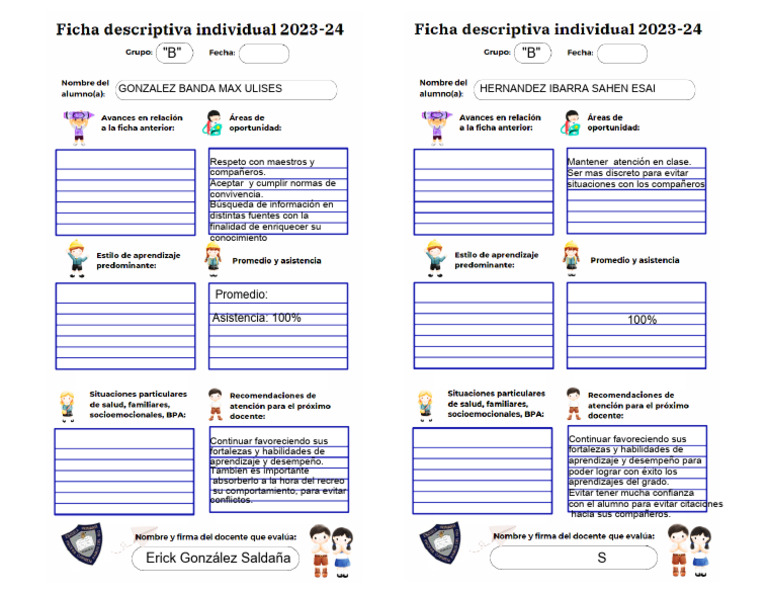 Informe de Desempeño Estudiantil 2024 | PDF