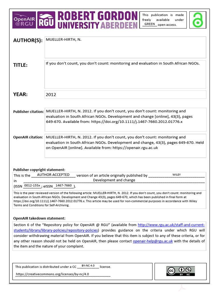Monitoring & Evaluation in South | PDF | Non Governmental Organization ...