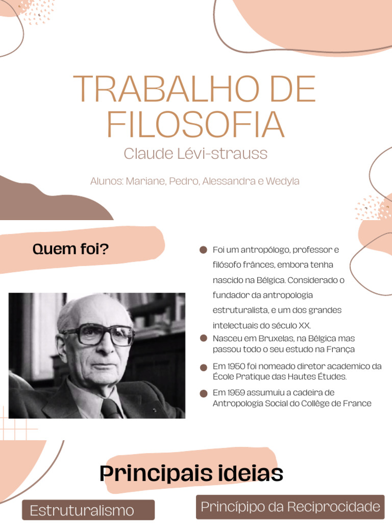 Claude Lévi-Strauss: Estruturalismo e Cultura | PDF | Antropologia ...
