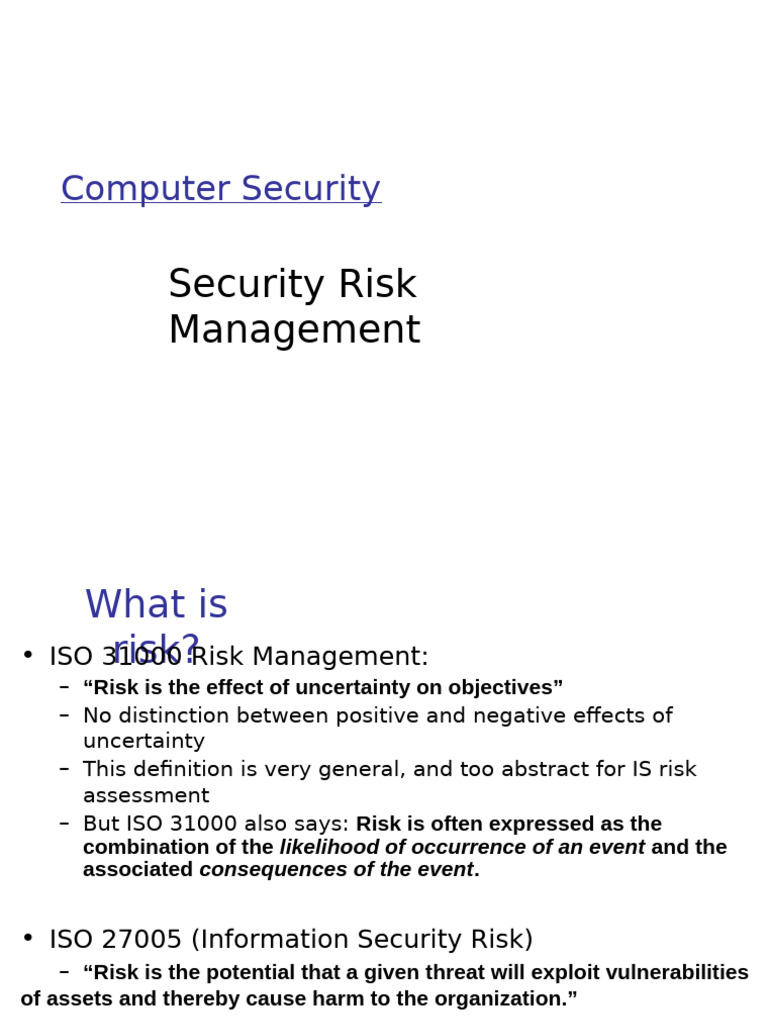 04 Risk Management Pps Pdf Risk Risk Management