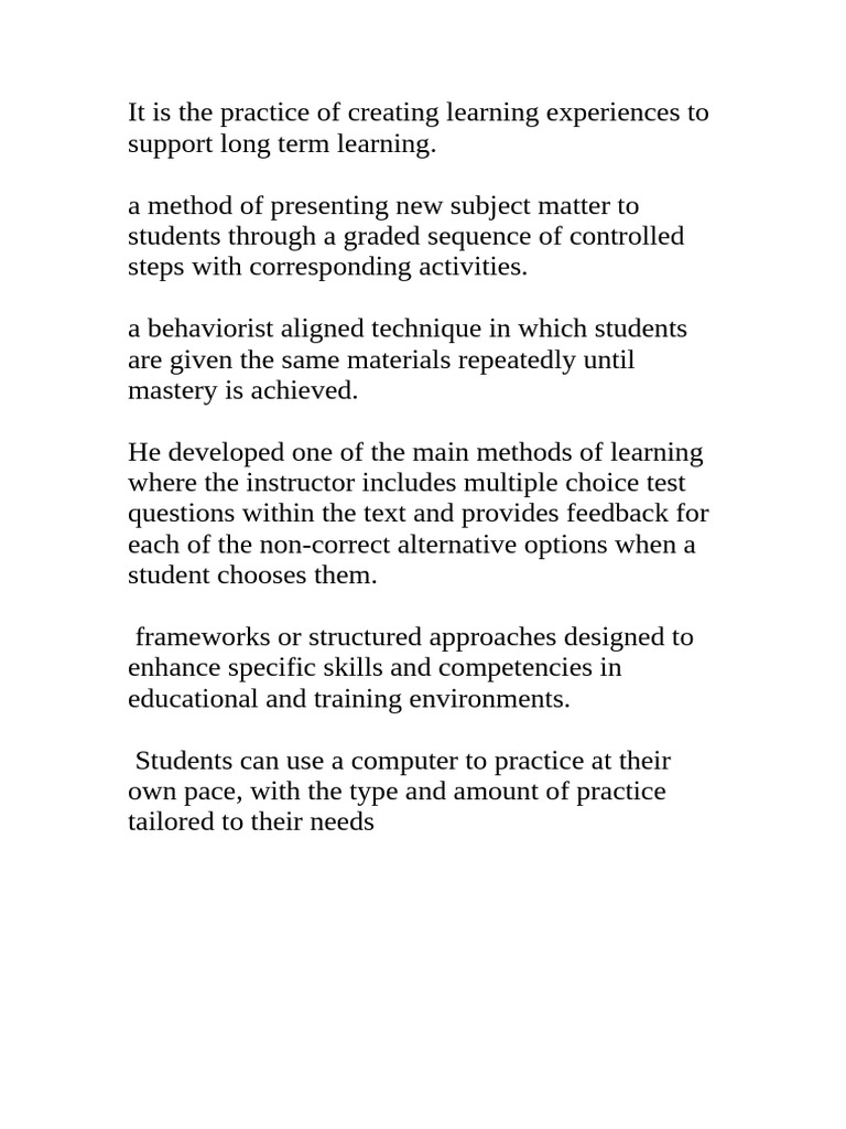 Effective Learning Experience Design | PDF