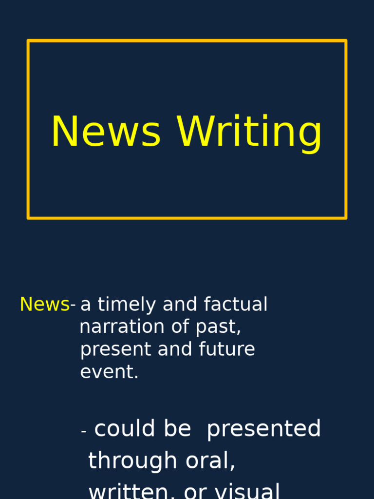 Essential Guide to News Writing Techniques | PDF | News