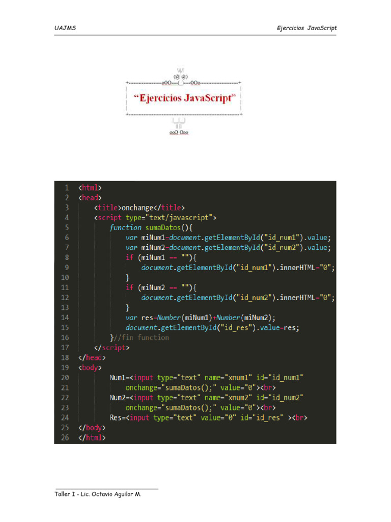 Ejercicios Prácticos de JavaScript | PDF | Red mundial | Internet y web