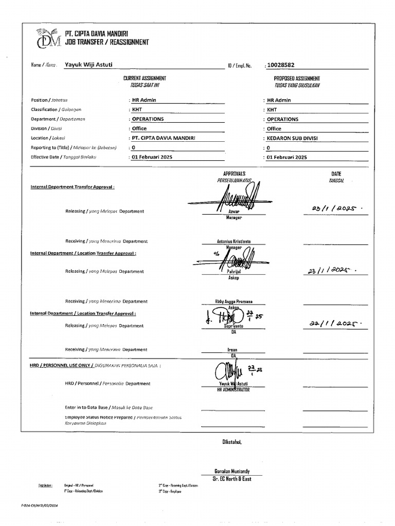 Job Tranfer | PDF