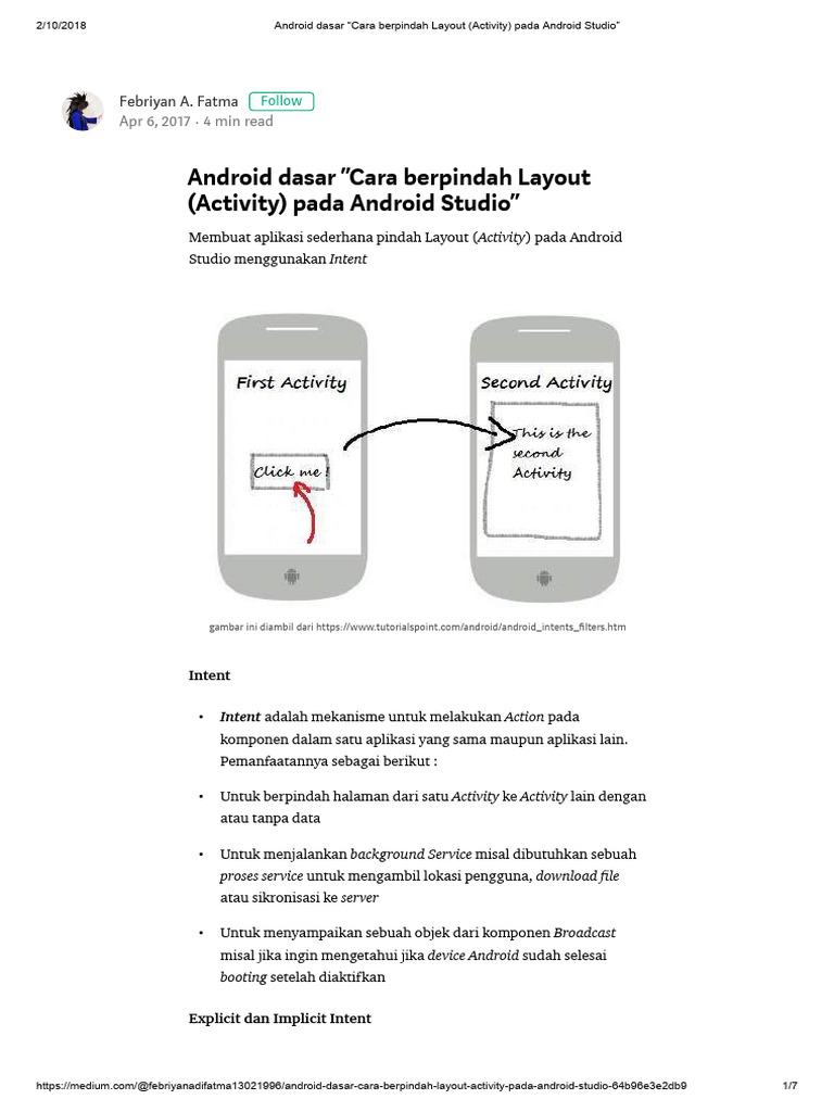 Pindah Layout di Android Studio | PDF