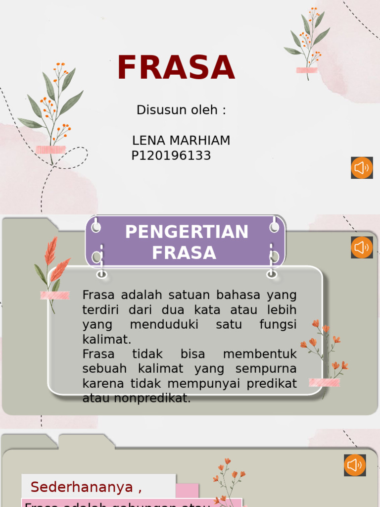 Pengertian dan Jenis Frasa dalam Bahasa | PDF