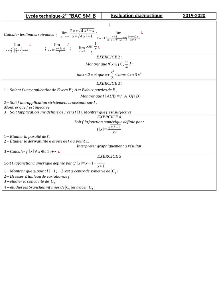 Démonstration de la surjectivité en maths | PDF | Analyse mathématique ...