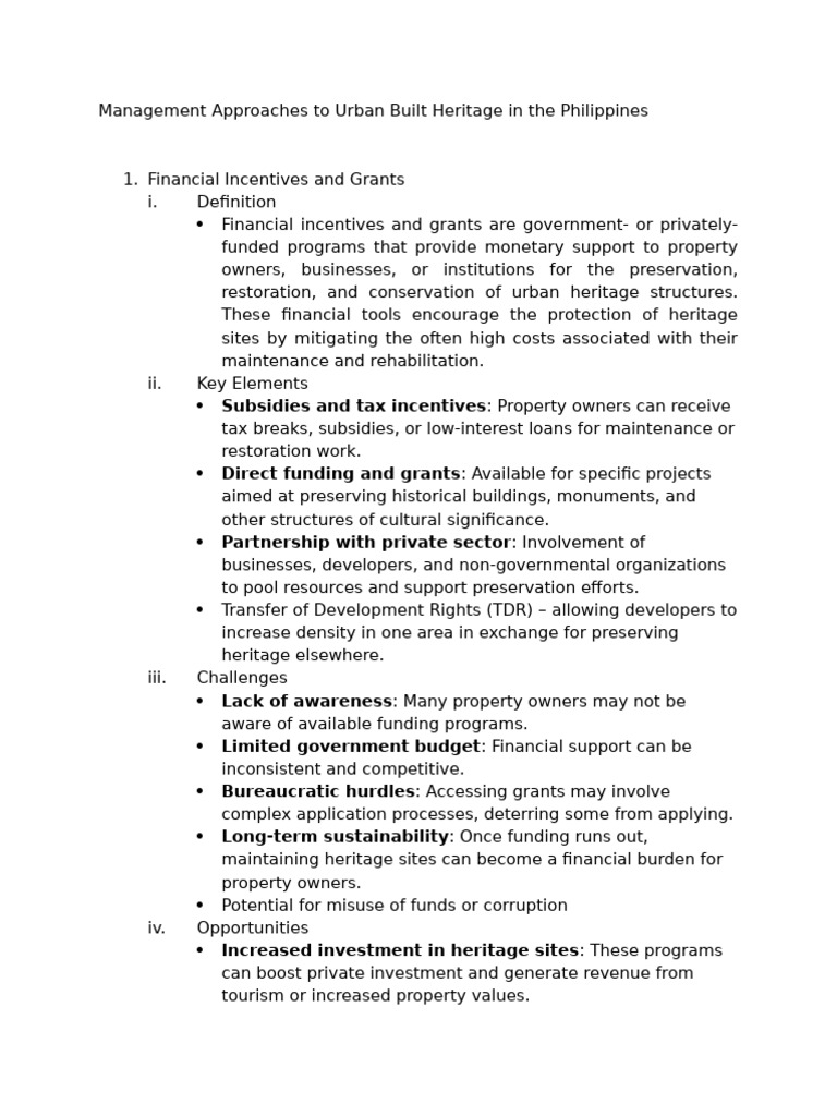 Urban Heritage Management in the Philippines | PDF | Tourism ...
