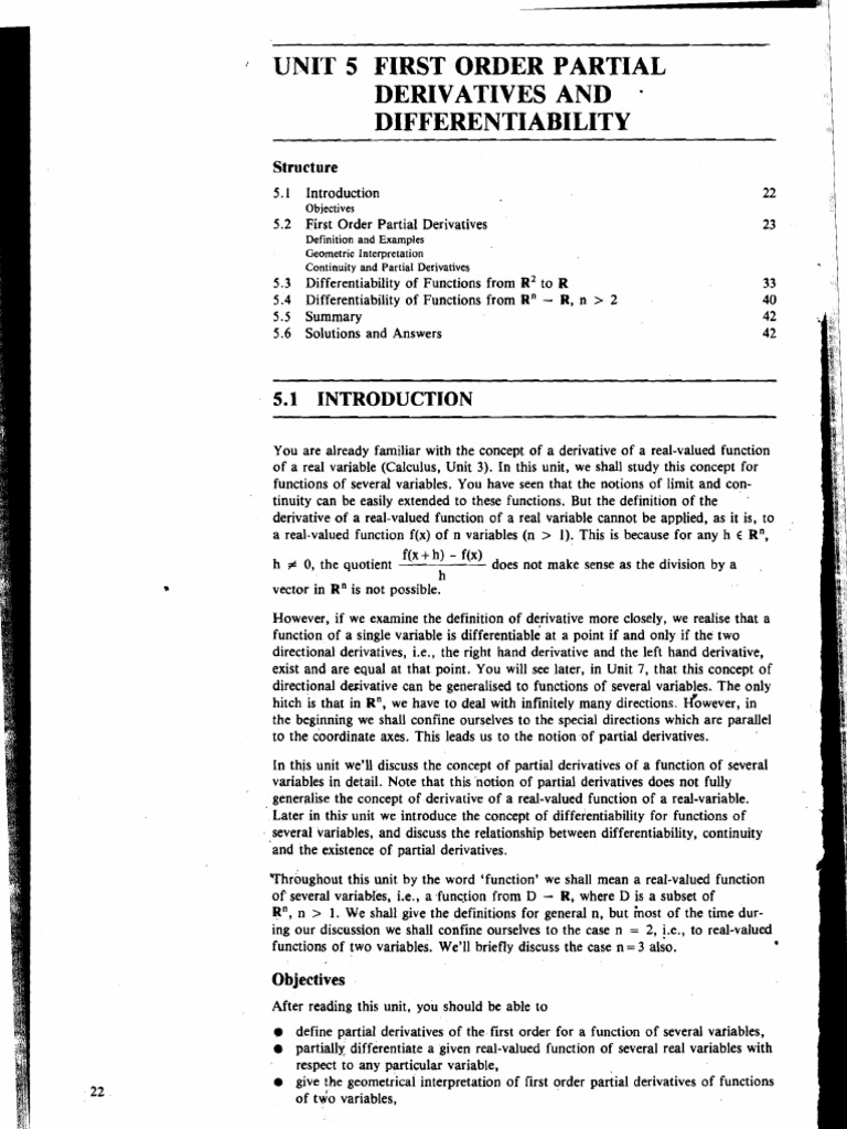First Order Partial Derivatives Explained | PDF | Derivative | Function ...