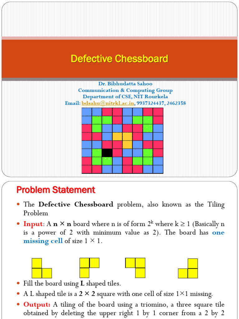 Defective Chessboard Tiling Problem | PDF | Applied Mathematics ...