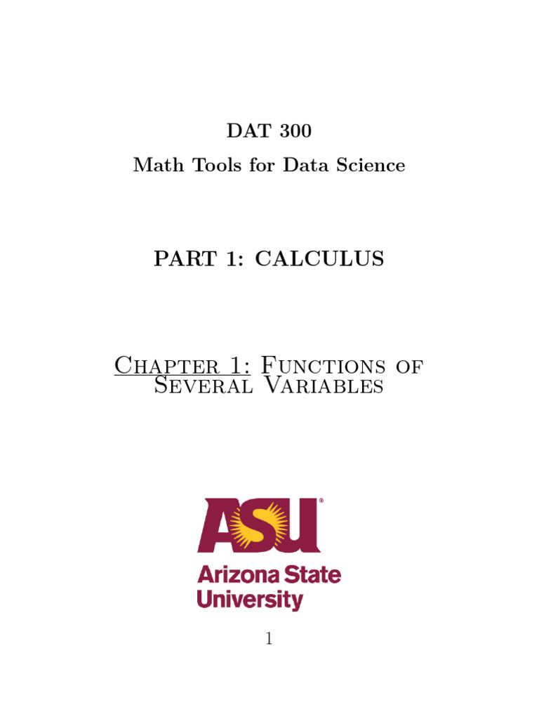Functions of Multiple Variables in Calculus | PDF | Function ...