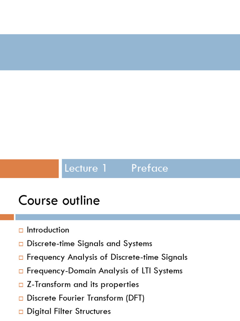 1 Lec1 DSP MSA and Lec2 | PDF | Digital Signal Processing | Discrete ...