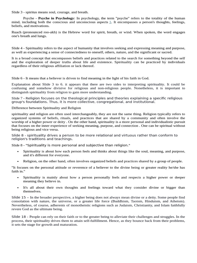 Understanding Spirituality vs. Religion | PDF | Spirituality | Deities