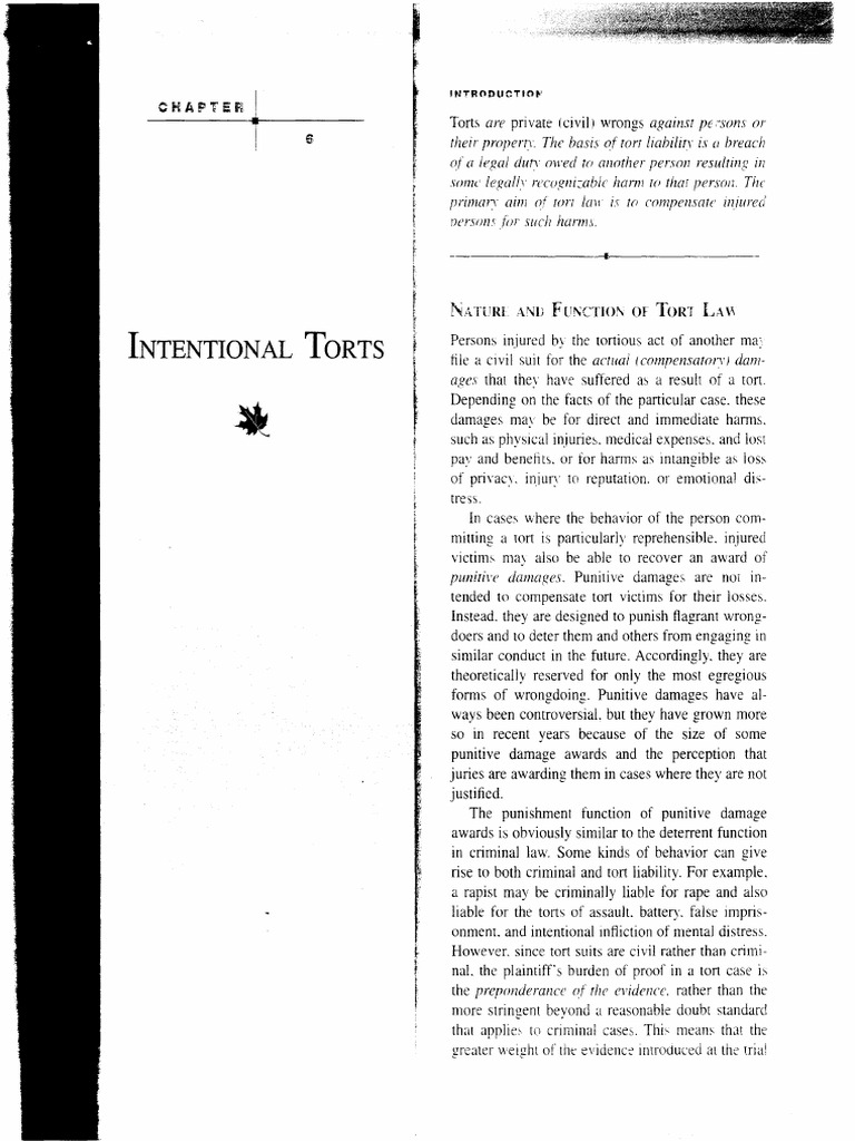 Understanding Intentional Torts | PDF | Defamation | Tort