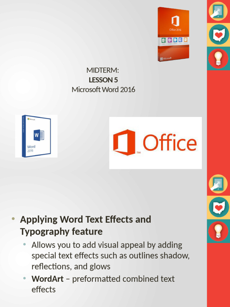 Microsoft Word 2016 Text Formatting Guide | PDF | Note (Typography) | Text