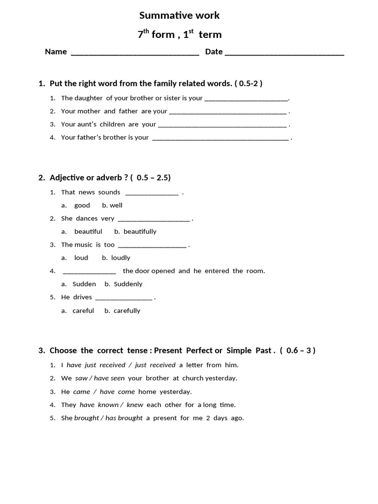 Summative Work 7 1 | PDF