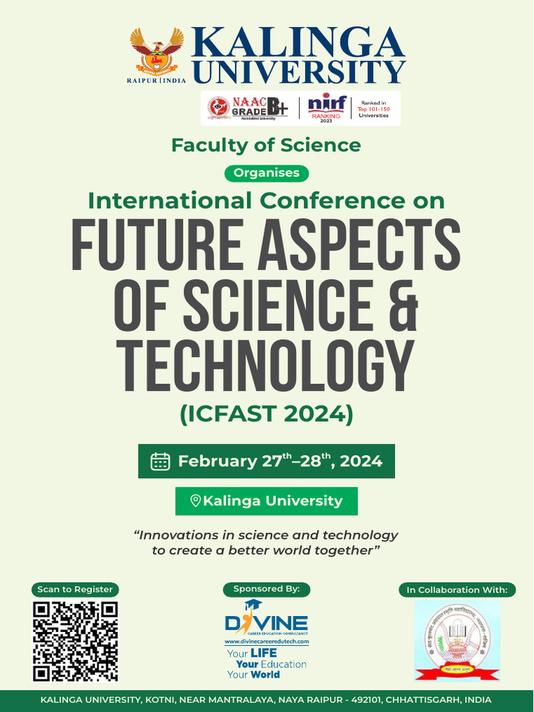 ICFAST 2024: Innovations in Science | PDF | Science