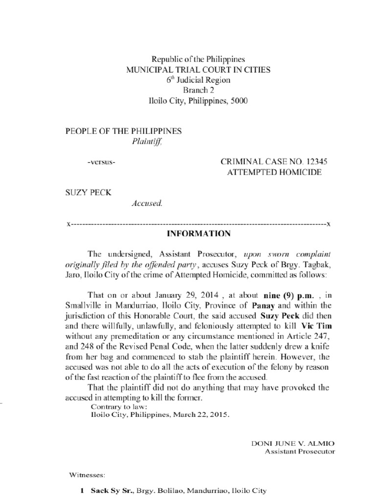 Sample Complainant | PDF