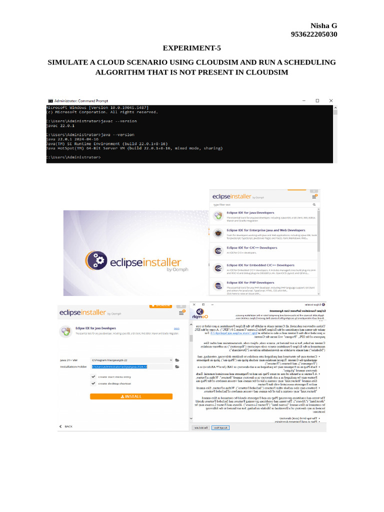 CloudSim Scheduling Algorithm Simulation | PDF