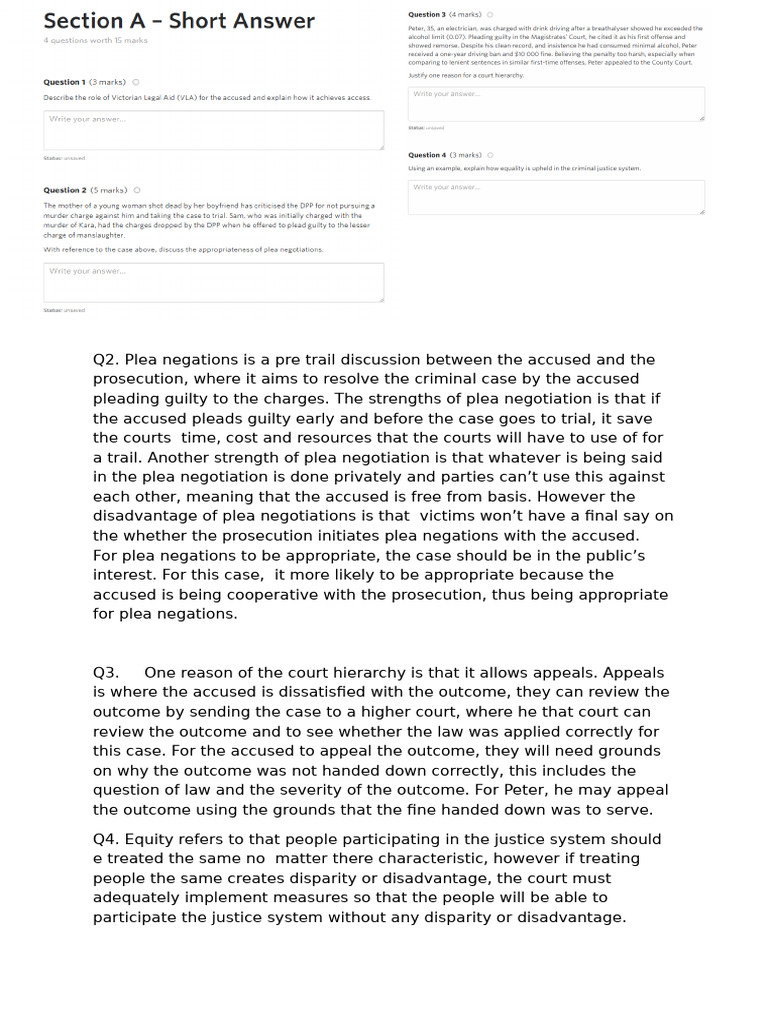 Legal Studies Questions Edrolo | PDF
