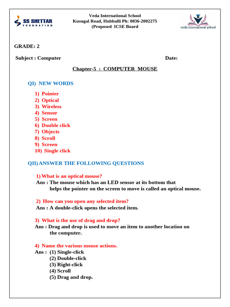 grade 2 chap 5 notes | PDF