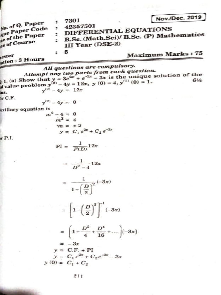 Adobe Scan Dec 30, 2023 | PDF | Differential Equations | Elementary ...
