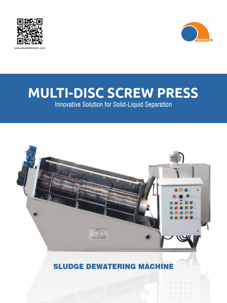 Abpl Multi Disc Screw Press Catalogue | PDF | Pump | Sewage Treatment