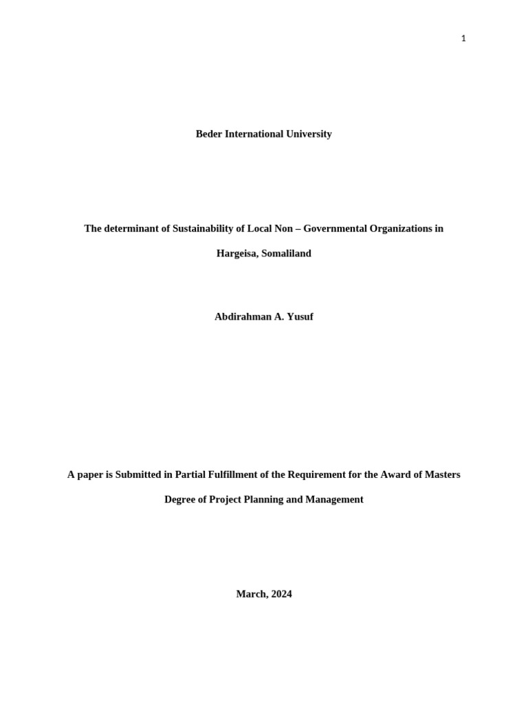 Sustainability Challenges for Local NGOs | PDF | Non Governmental ...