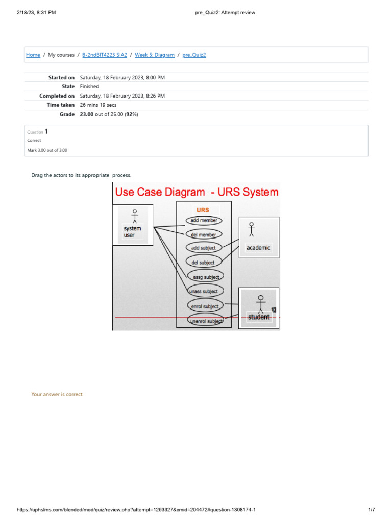 Pre Quiz2 System Lec | PDF | Databases | System