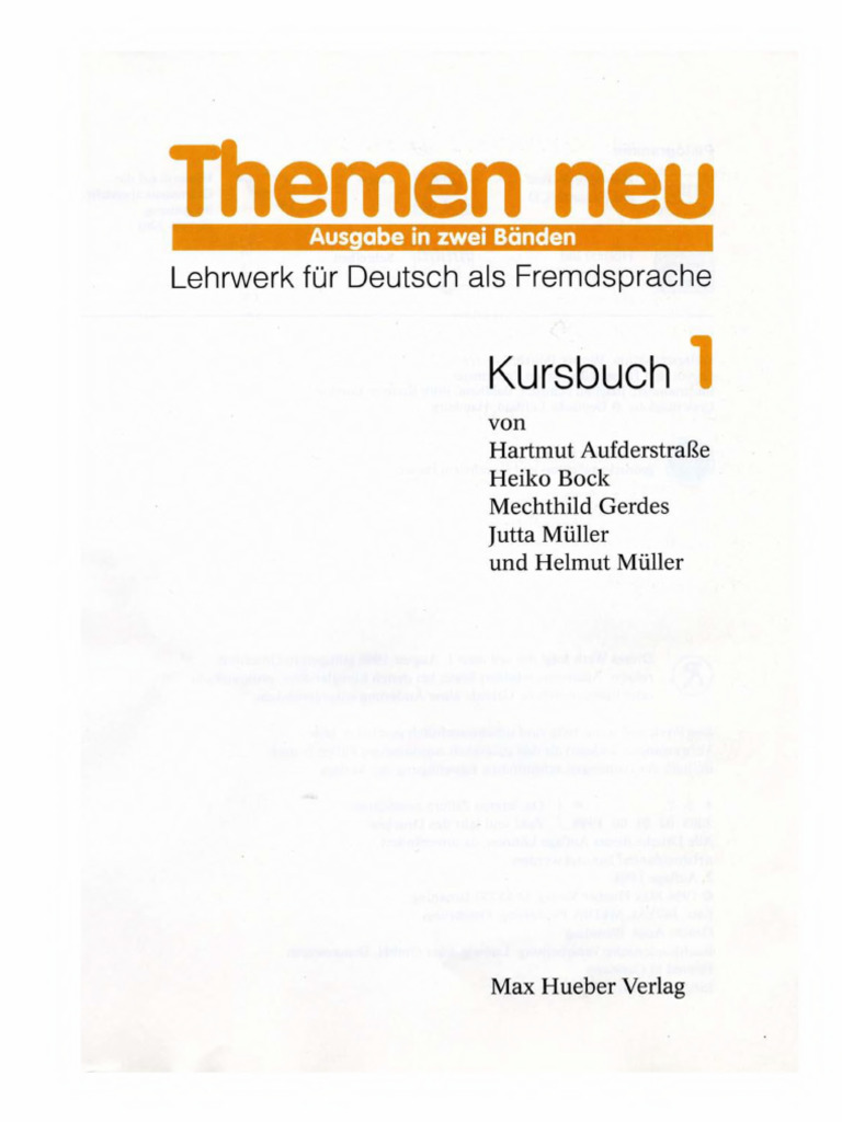 Themen neu 1 ドイツ語 テキスト 二冊セット Themen NEU 1 - Kursbuch | PDF