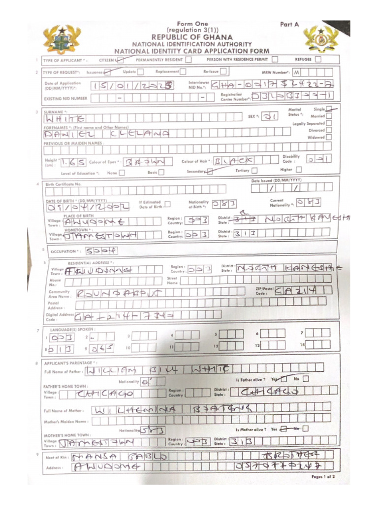 Form One | PDF