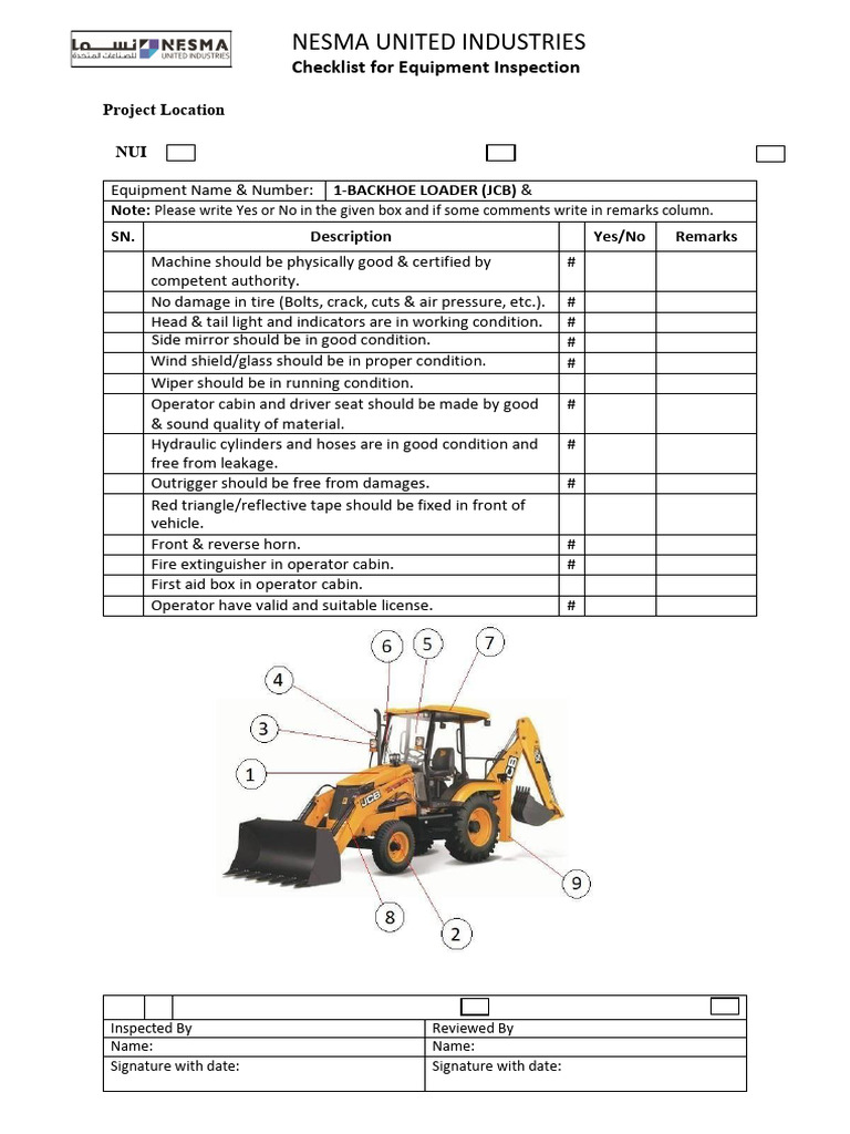 Equipment Inspection Checklist Guide | PDF | Grinding (Abrasive Cutting ...