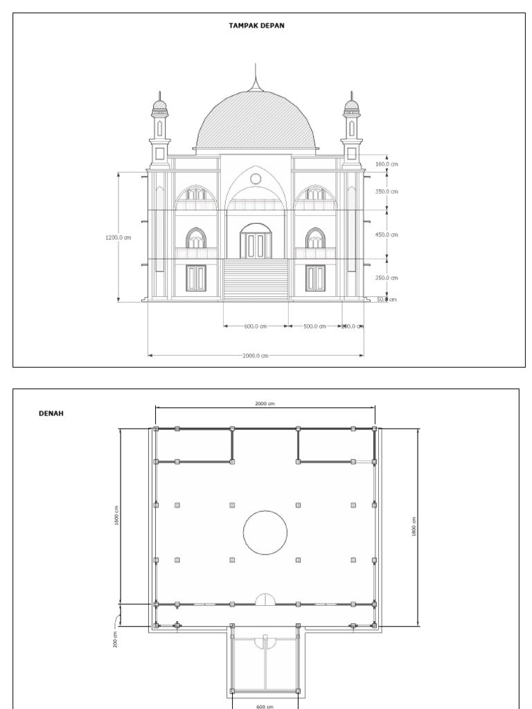 Denah Tampak Depan 200x1600 cm | PDF