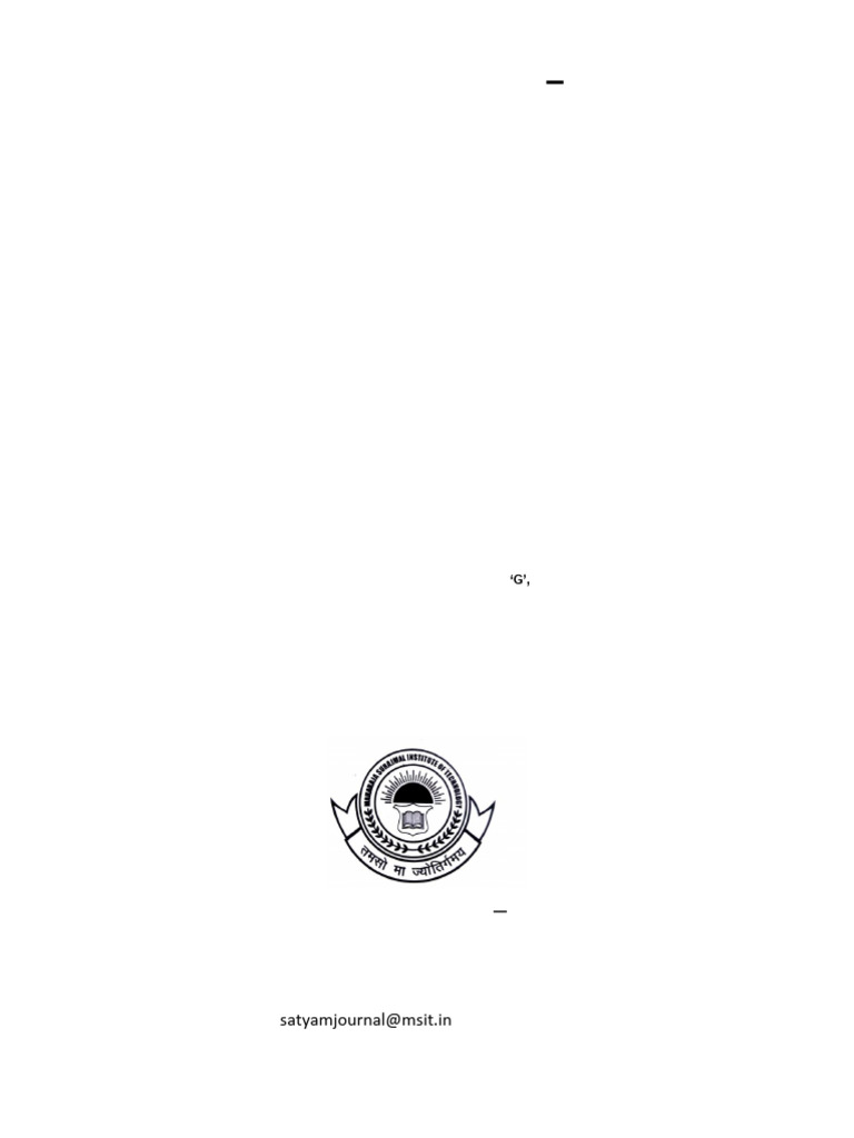 Satyam Journal Msit Vol 9 2021 22 | PDF | Electric Motor | Mosfet