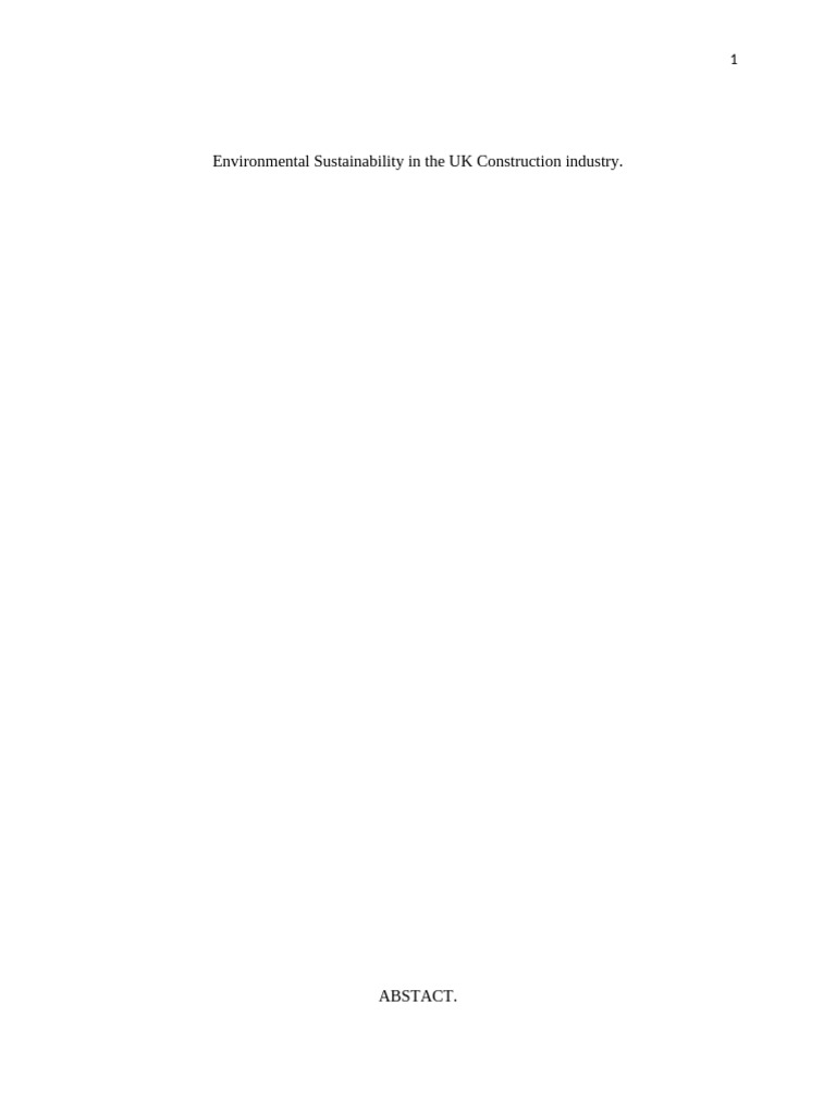 UK Construction Environmental Sustainability | PDF | Sustainability ...