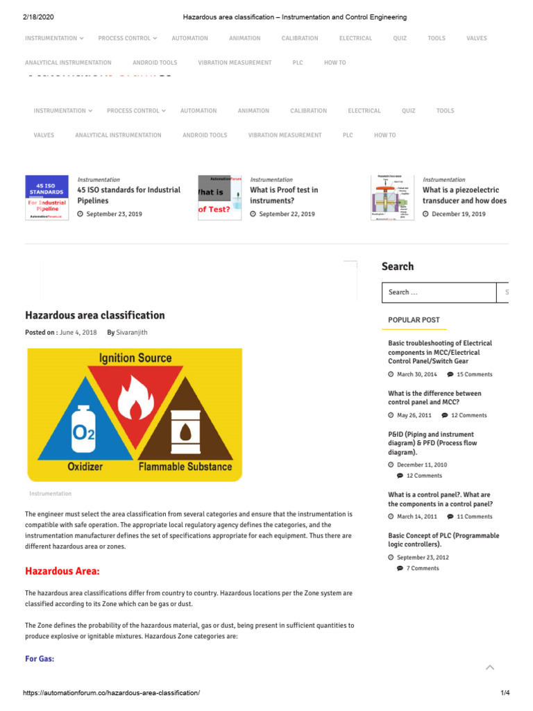 Hazardous Area Classification Guide | PDF | Instrumentation ...