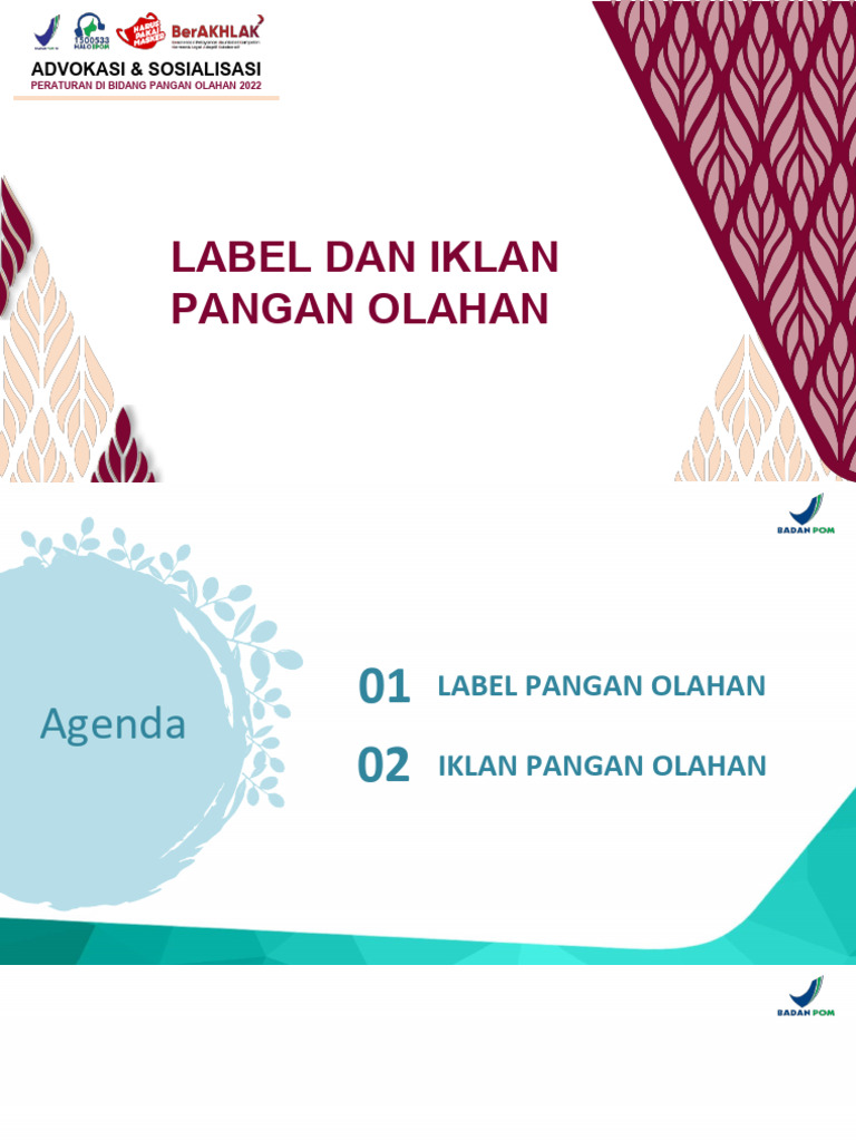 Label Dan Iklan Pangan Pangan Olahan | PDF
