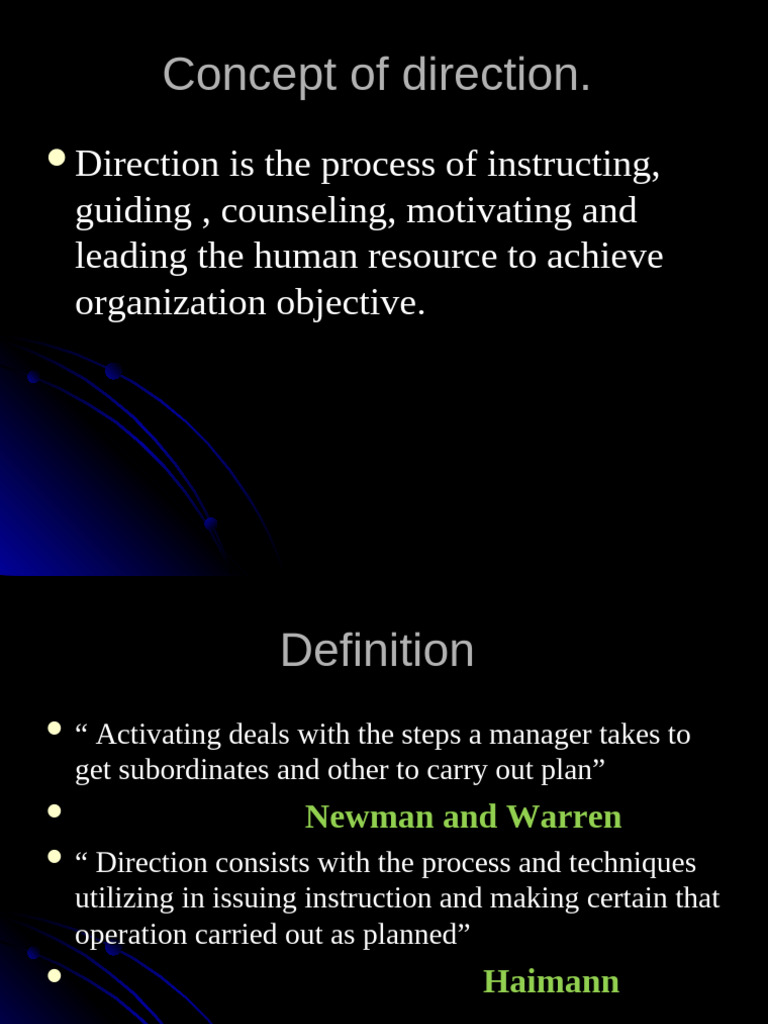 Understanding Direction in Management | PDF