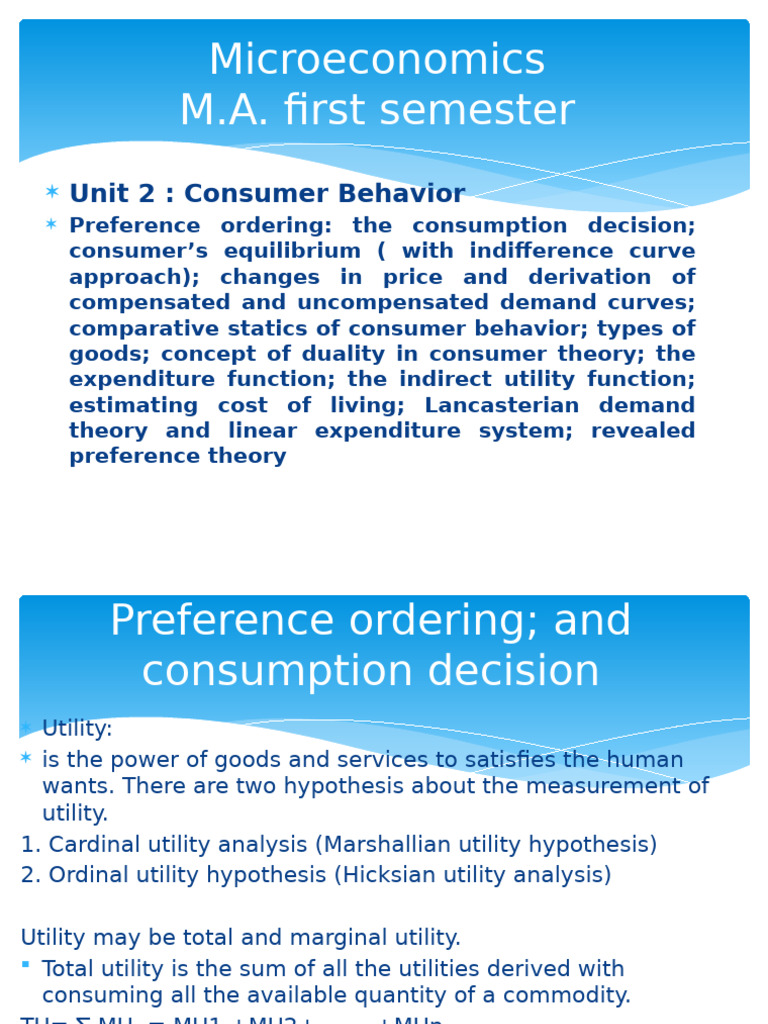 Consumer Behavior and Utility Analysis | PDF | Cost Of Living | Utility